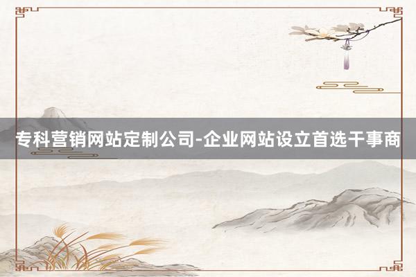 专科营销网站定制公司-企业网站设立首选干事商