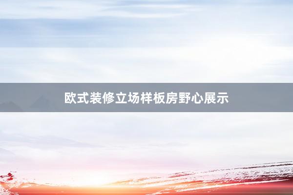 欧式装修立场样板房野心展示